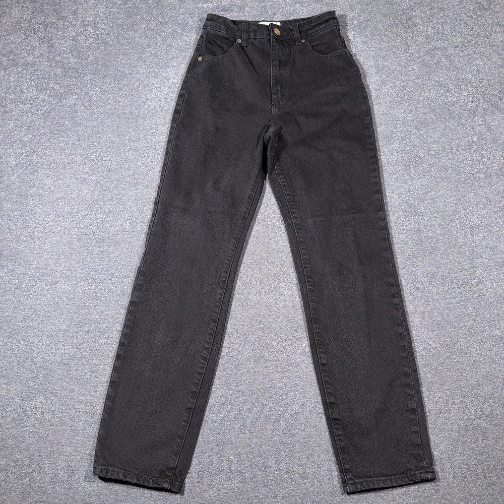 Rollas Women's Dusters High‎ Rise Slim Jeans Black Size 24 City Chic Momcore